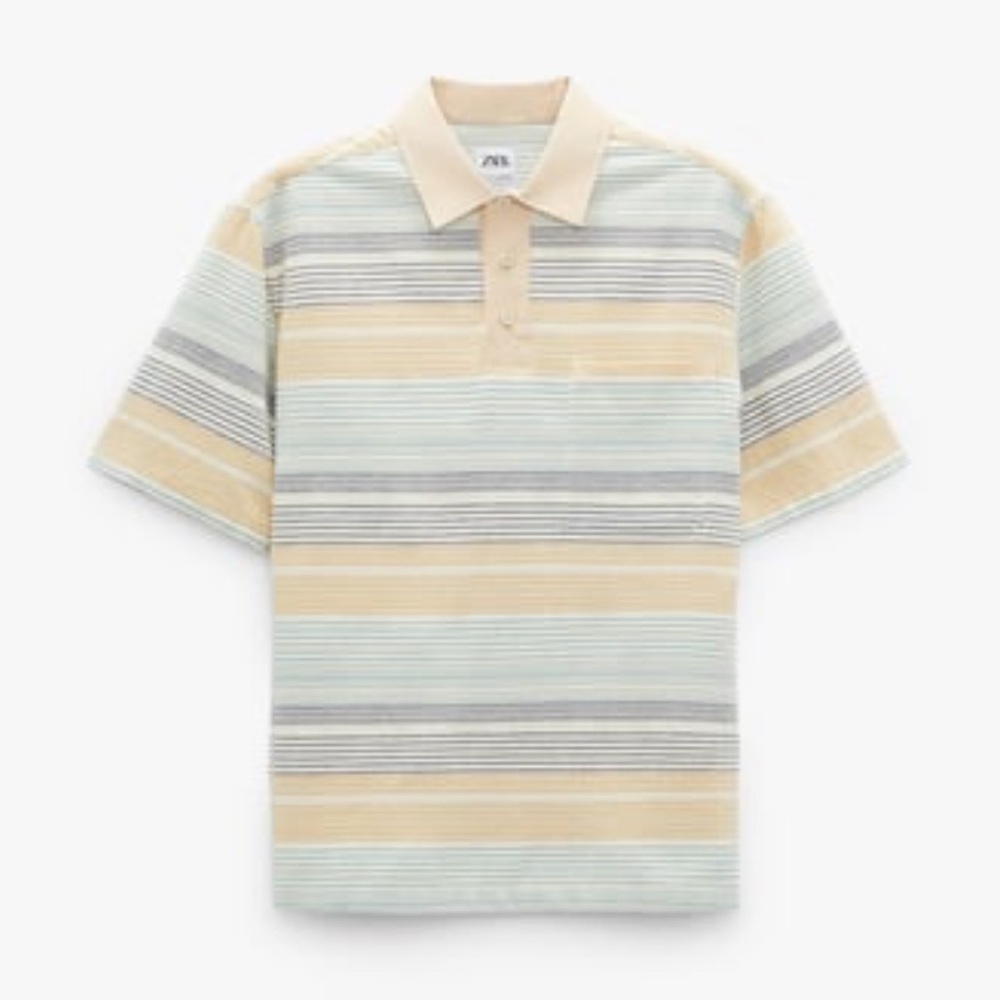 ZARA Striped Textured Shirt